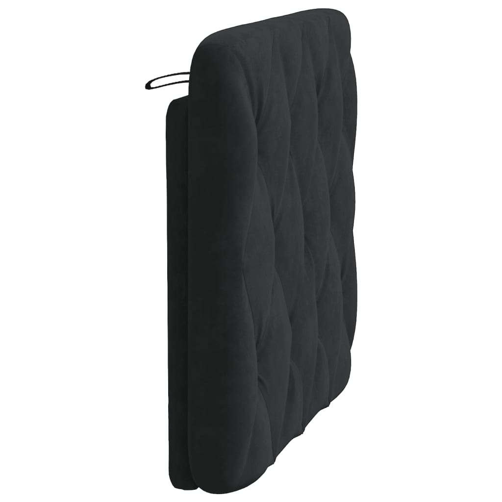 Hoofdbordkussen 90 cm fluweel zwart is nu te koop bij PeponiXL, paradijselijk wonen!