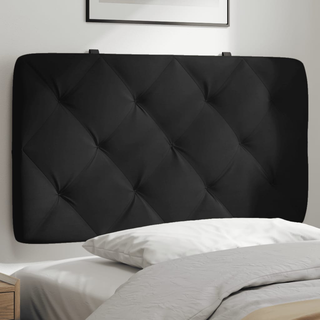 Hoofdbordkussen 90 cm fluweel zwart is nu te koop bij PeponiXL, paradijselijk wonen!