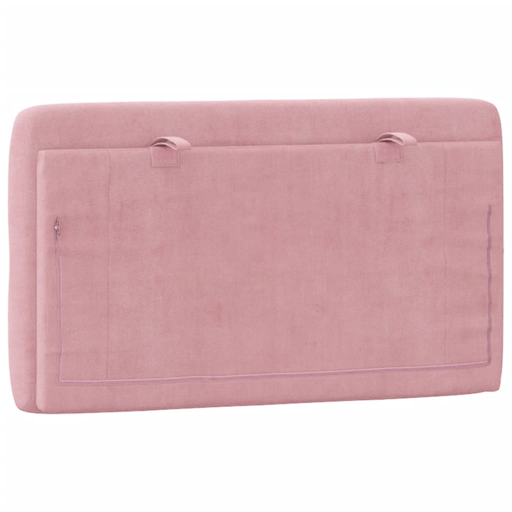 Hoofdbordkussen 90 cm fluweel roze is nu te koop bij PeponiXL, paradijselijk wonen!