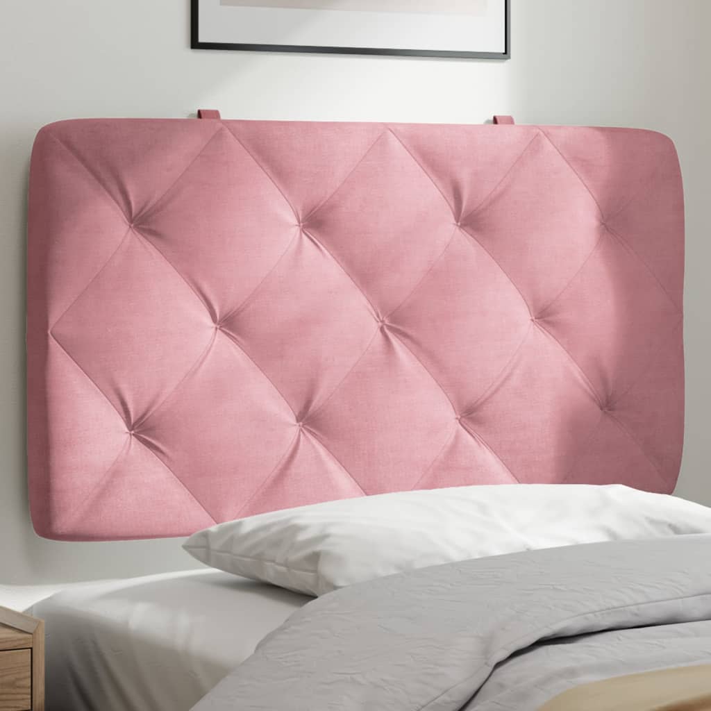 Hoofdbordkussen 90 cm fluweel roze is nu te koop bij PeponiXL, paradijselijk wonen!