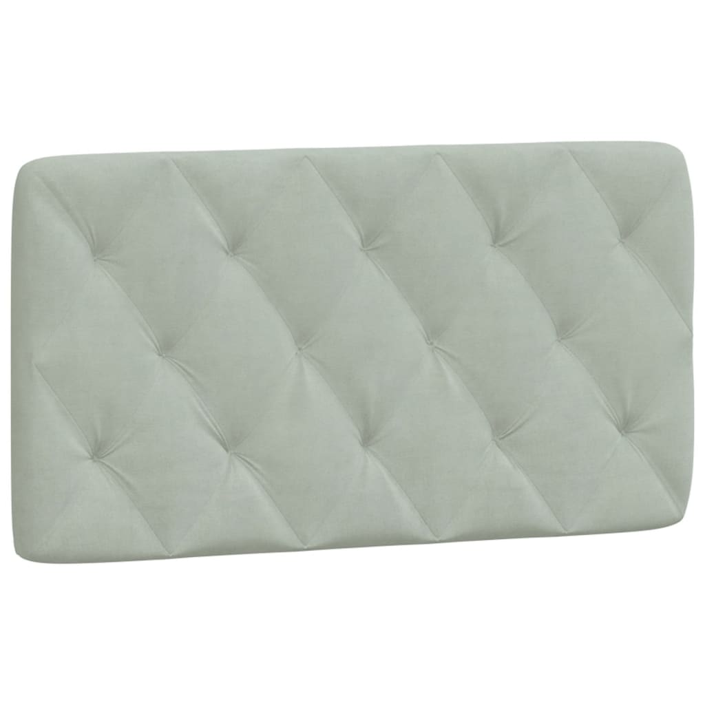Hoofdbordkussen 100 cm velvet lichtgrijs is nu te koop bij PeponiXL, paradijselijk wonen!