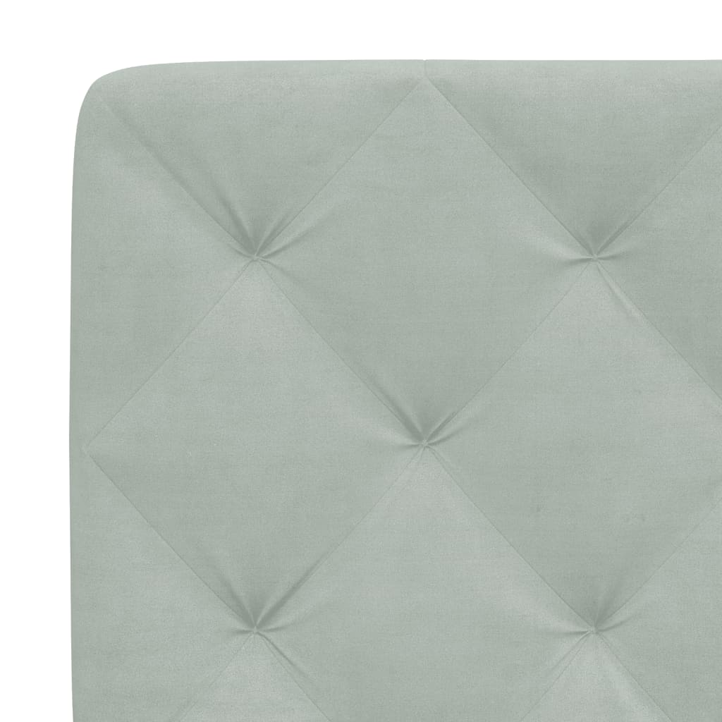 Hoofdbordkussen 100 cm velvet lichtgrijs is nu te koop bij PeponiXL, paradijselijk wonen!