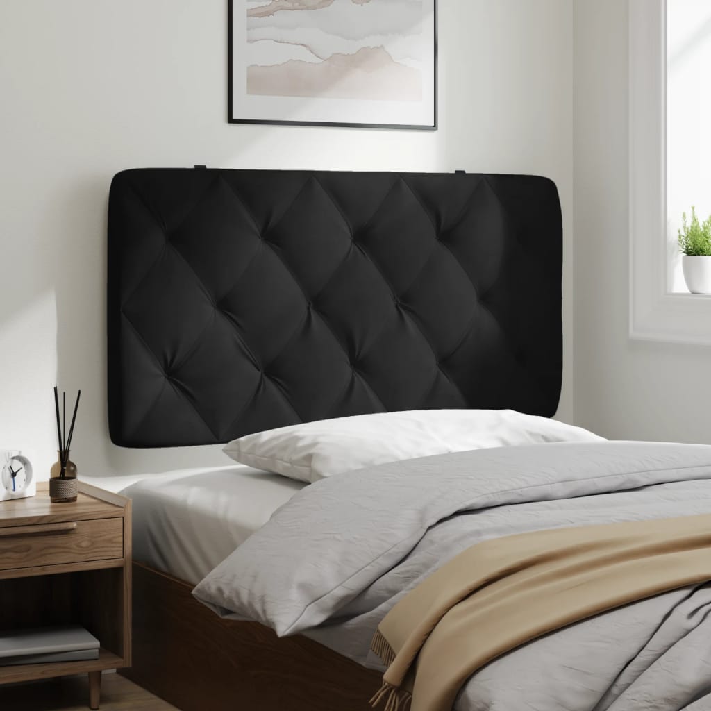 Hoofdbordkussen 100 cm fluweel zwart is nu te koop bij PeponiXL, paradijselijk wonen!