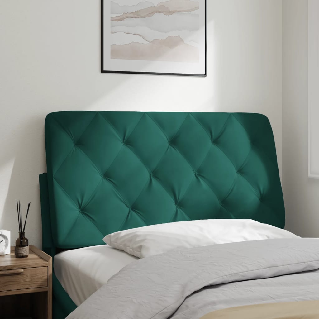 Hoofdbordkussen 100 cm fluweel donkergroen is nu te koop bij PeponiXL, paradijselijk wonen!