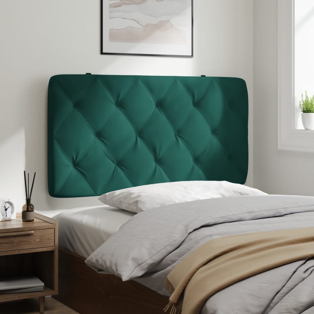 Hoofdbordkussen 100 cm fluweel donkergroen is nu te koop bij PeponiXL, paradijselijk wonen!