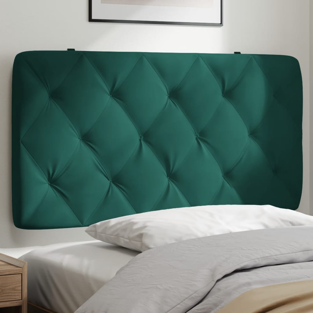 Hoofdbordkussen 100 cm fluweel donkergroen is nu te koop bij PeponiXL, paradijselijk wonen!