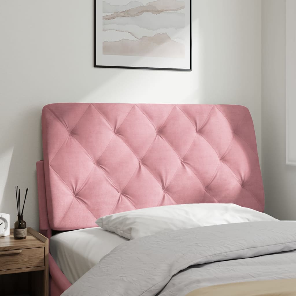 Hoofdbordkussen 100 cm fluweel roze is nu te koop bij PeponiXL, paradijselijk wonen!