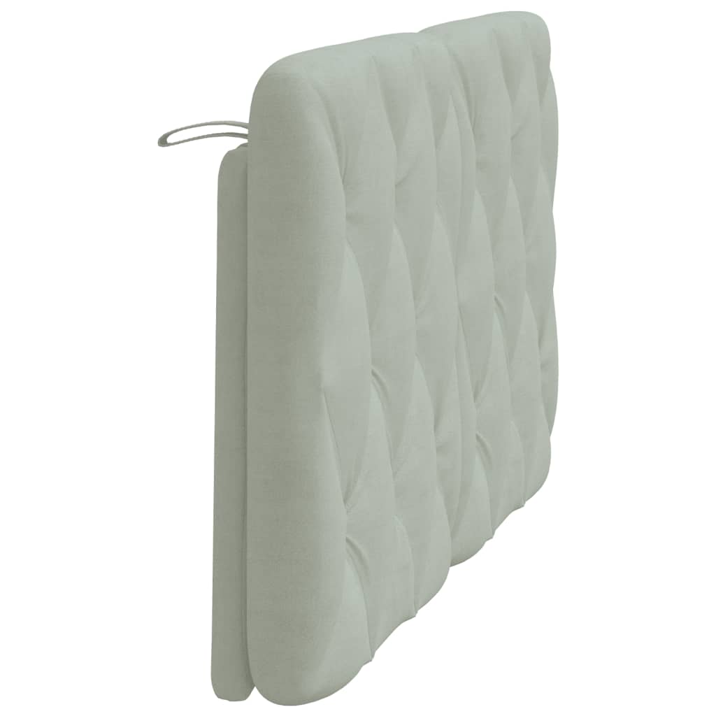 Hoofdbordkussen 120 cm fluweel lichtgrijs is nu te koop bij PeponiXL, paradijselijk wonen!