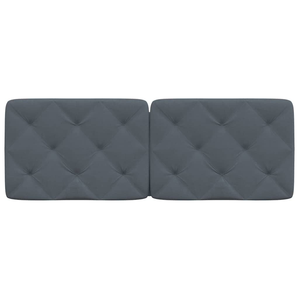Hoofdbordkussen 120 cm fluweel donkergrijs is nu te koop bij PeponiXL, paradijselijk wonen!