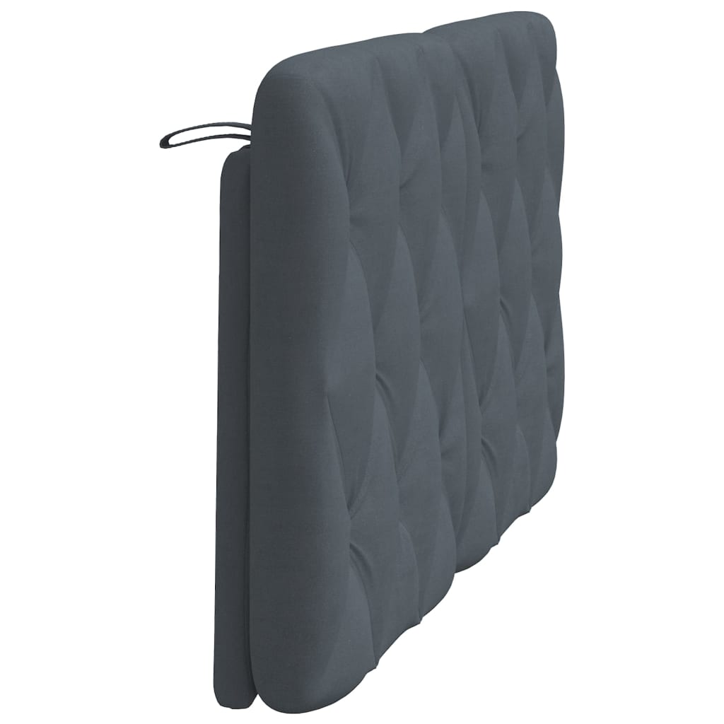 Hoofdbordkussen 120 cm fluweel donkergrijs is nu te koop bij PeponiXL, paradijselijk wonen!