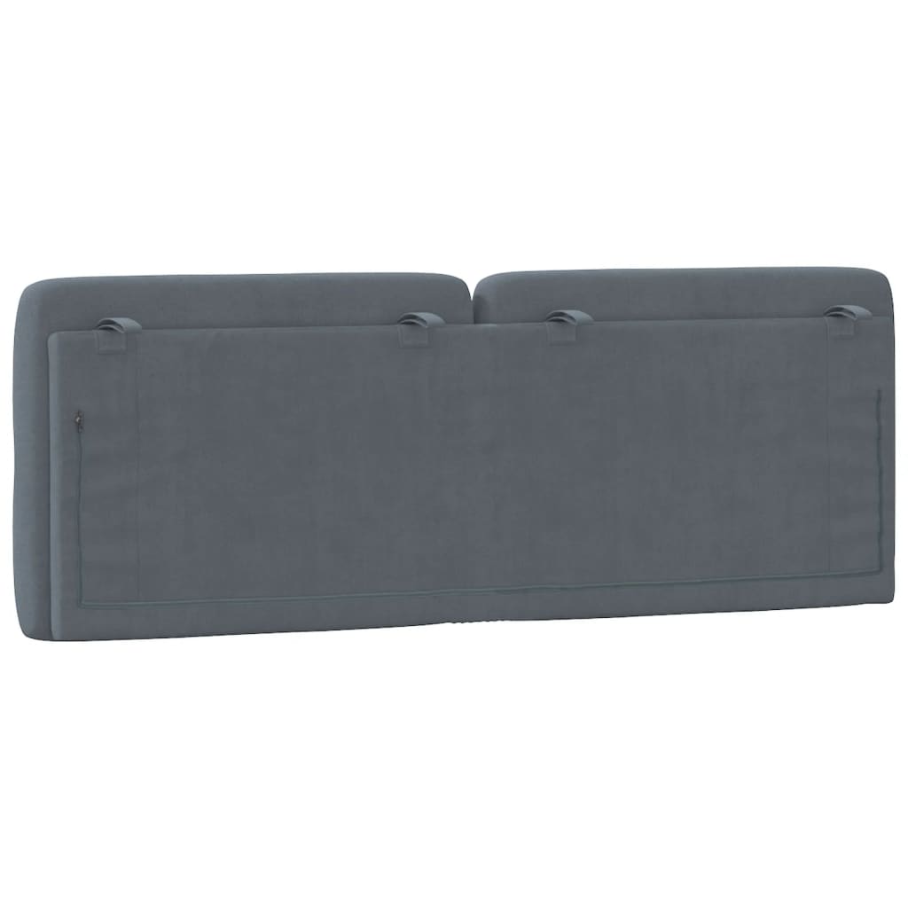Hoofdbordkussen 120 cm fluweel donkergrijs is nu te koop bij PeponiXL, paradijselijk wonen!