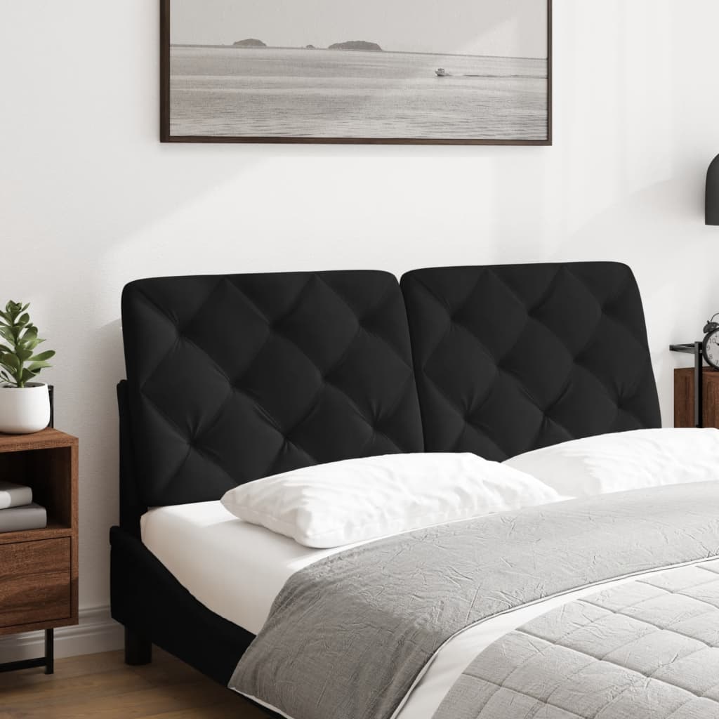 Hoofdbordkussen 120 cm fluweel zwart is nu te koop bij PeponiXL, paradijselijk wonen!
