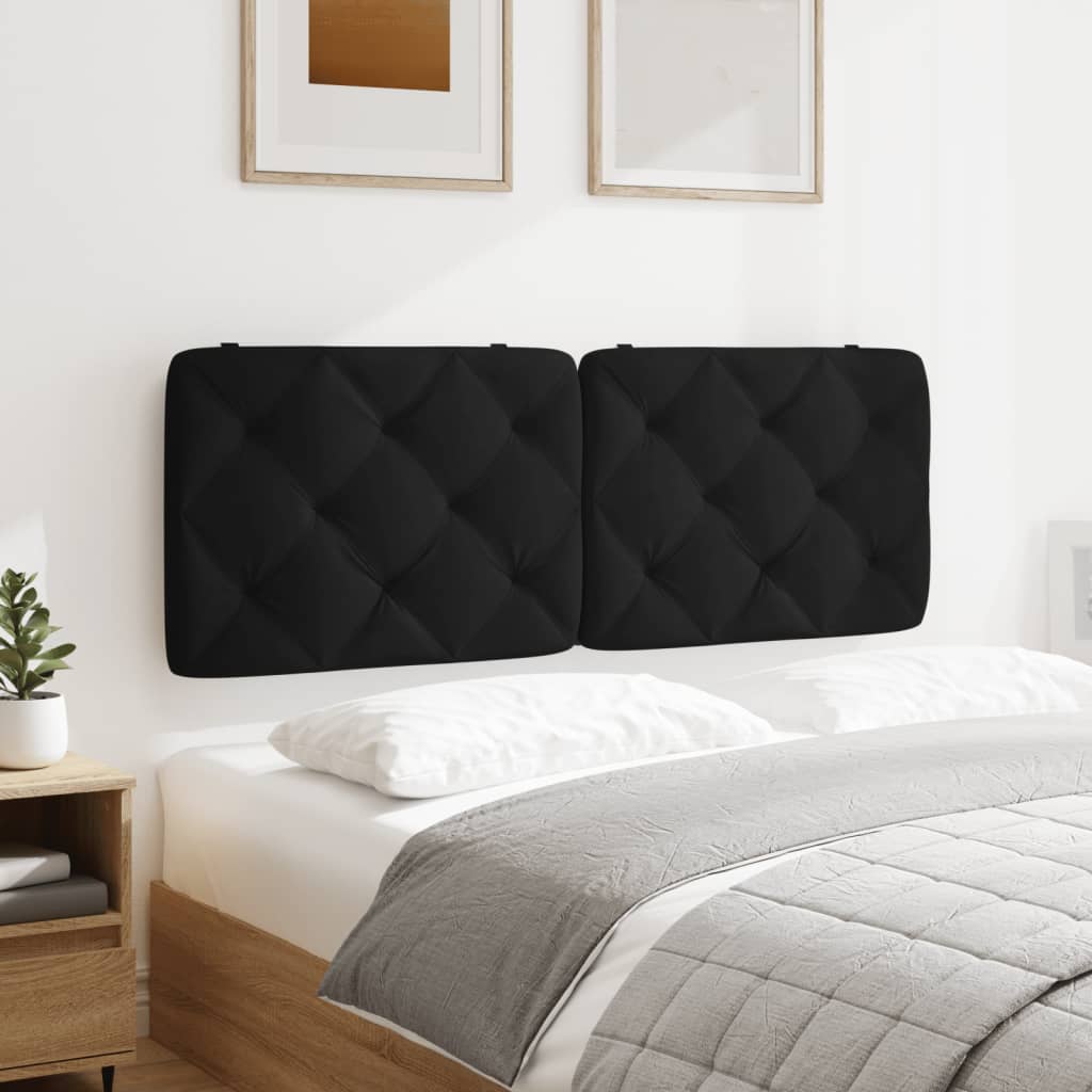 Hoofdbordkussen 120 cm fluweel zwart is nu te koop bij PeponiXL, paradijselijk wonen!