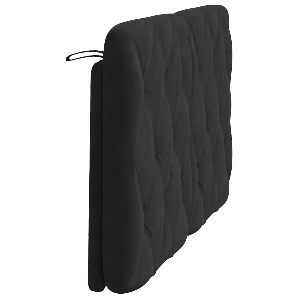 Hoofdbordkussen 120 cm fluweel zwart is nu te koop bij PeponiXL, paradijselijk wonen!