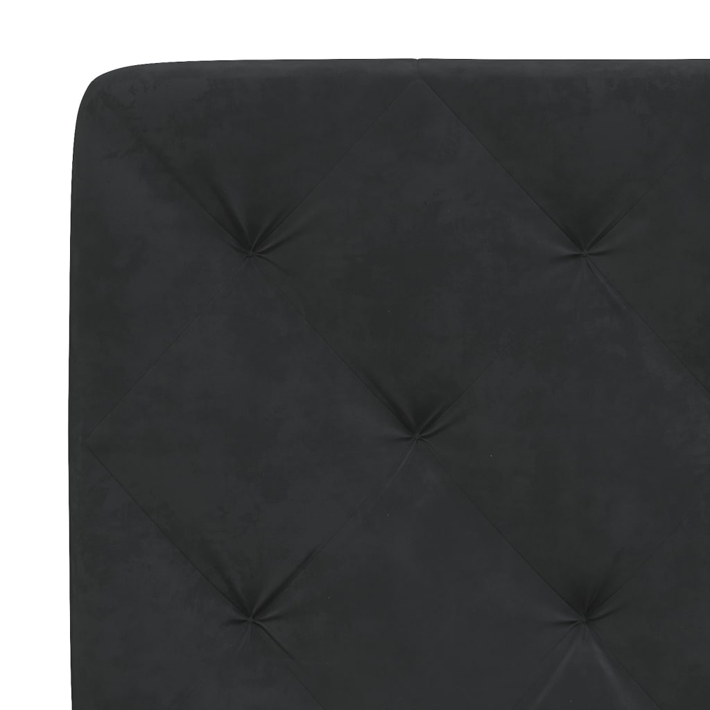 Hoofdbordkussen 120 cm fluweel zwart is nu te koop bij PeponiXL, paradijselijk wonen!