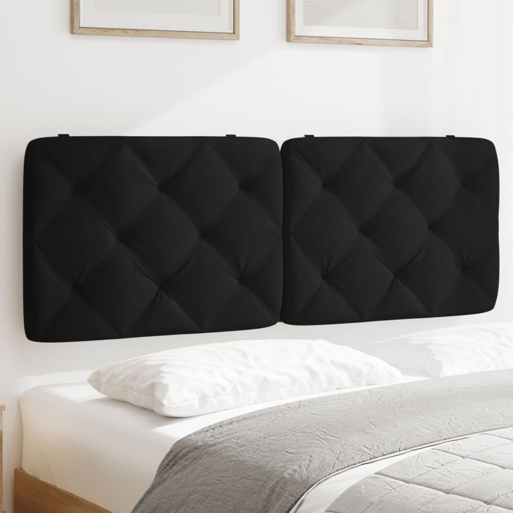 Hoofdbordkussen 120 cm fluweel zwart is nu te koop bij PeponiXL, paradijselijk wonen!