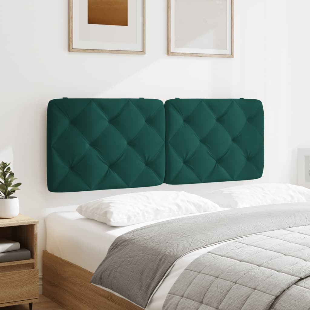 Hoofdbordkussen 120 cm fluweel donkergroen is nu te koop bij PeponiXL, paradijselijk wonen!