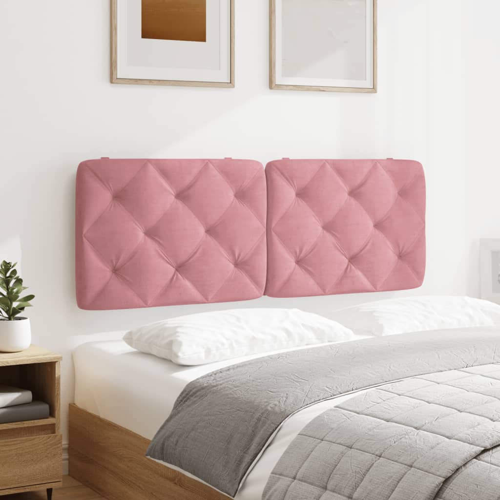 Hoofdbordkussen 120 cm fluweel roze is nu te koop bij PeponiXL, paradijselijk wonen!