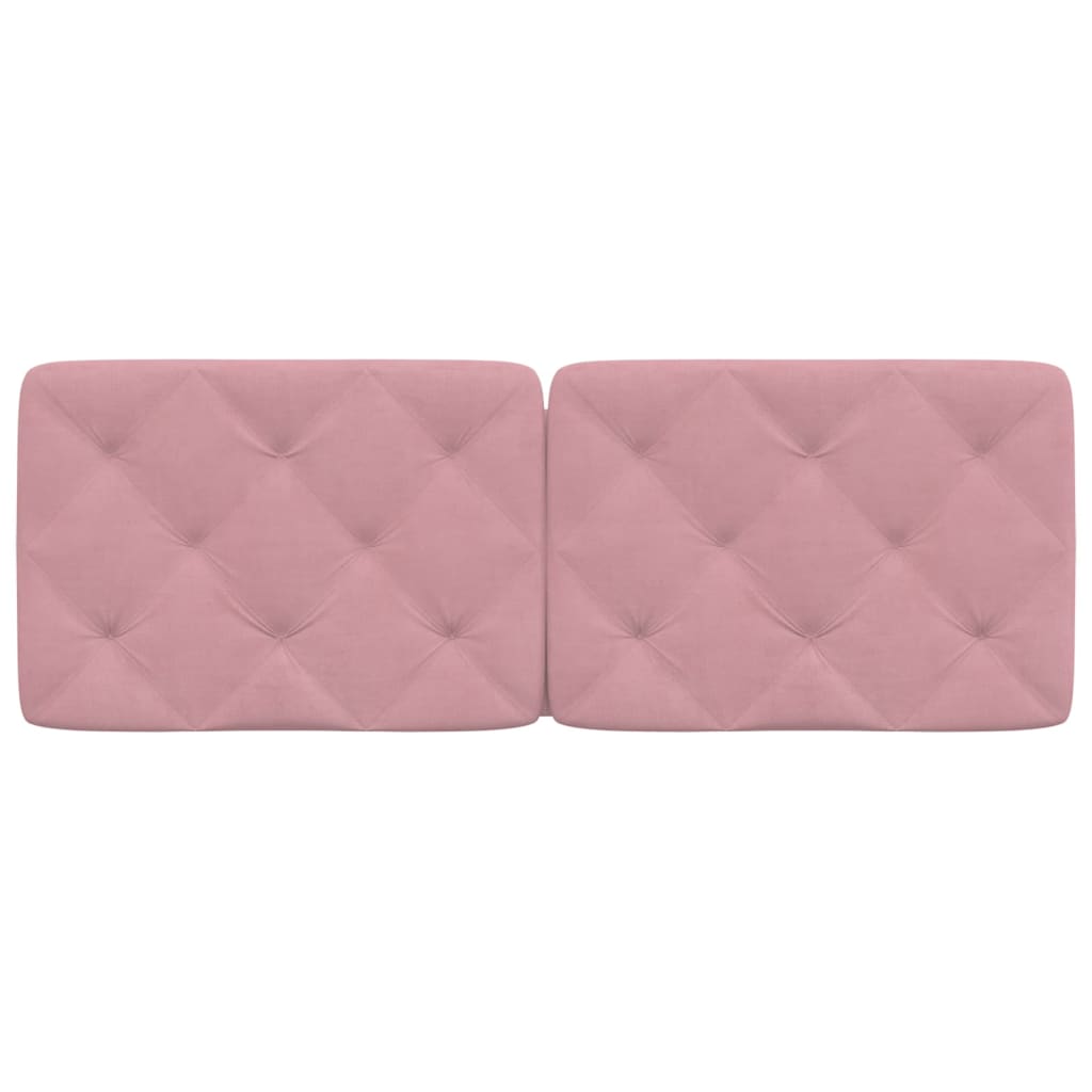 Hoofdbordkussen 120 cm fluweel roze is nu te koop bij PeponiXL, paradijselijk wonen!