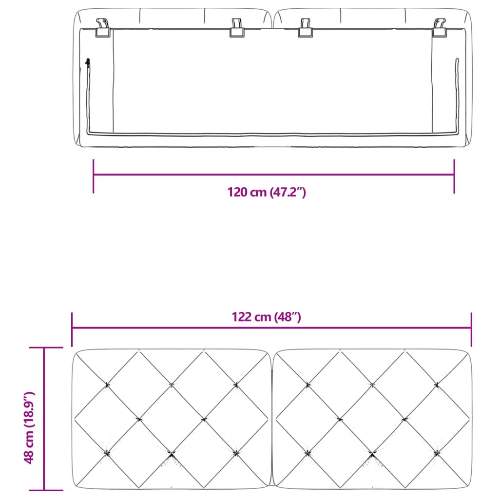 Hoofdbordkussen 120 cm fluweel roze is nu te koop bij PeponiXL, paradijselijk wonen!