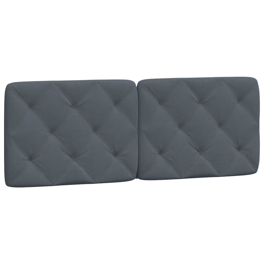 Hoofdbordkussen 140 cm fluweel donkergrijs is nu te koop bij PeponiXL, paradijselijk wonen!