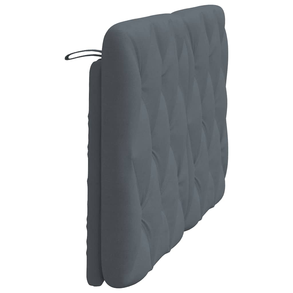 Hoofdbordkussen 140 cm fluweel donkergrijs is nu te koop bij PeponiXL, paradijselijk wonen!