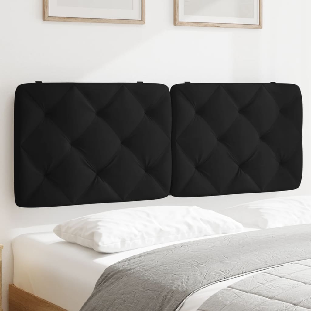 Hoofdbordkussen 140 cm fluweel zwart is nu te koop bij PeponiXL, paradijselijk wonen!