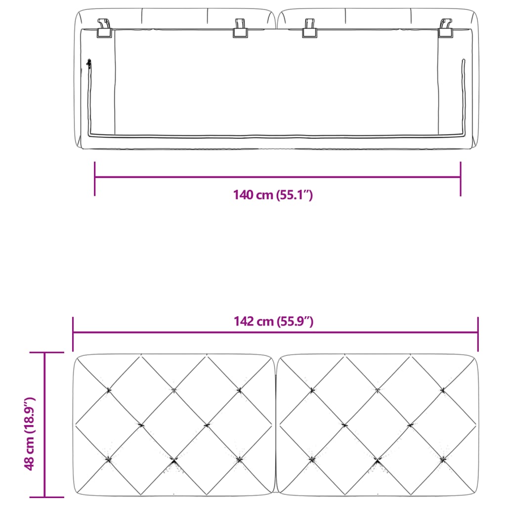 Hoofdbordkussen 140 cm fluweel donkergroen is nu te koop bij PeponiXL, paradijselijk wonen!