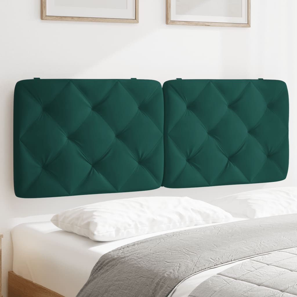 Hoofdbordkussen 140 cm fluweel donkergroen is nu te koop bij PeponiXL, paradijselijk wonen!