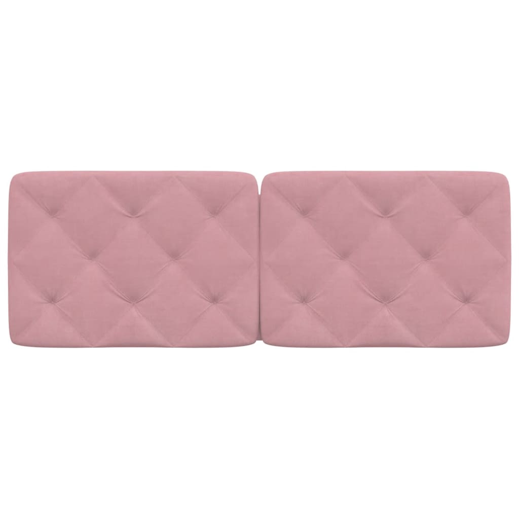 Hoofdbordkussen 140 cm fluweel roze is nu te koop bij PeponiXL, paradijselijk wonen!