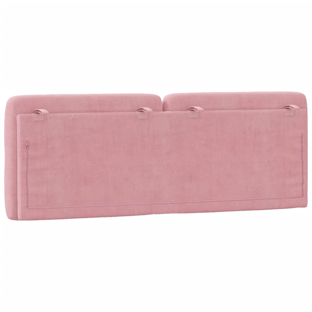 Hoofdbordkussen 140 cm fluweel roze is nu te koop bij PeponiXL, paradijselijk wonen!
