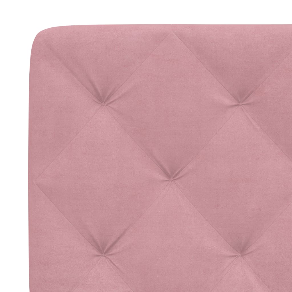 Hoofdbordkussen 140 cm fluweel roze is nu te koop bij PeponiXL, paradijselijk wonen!