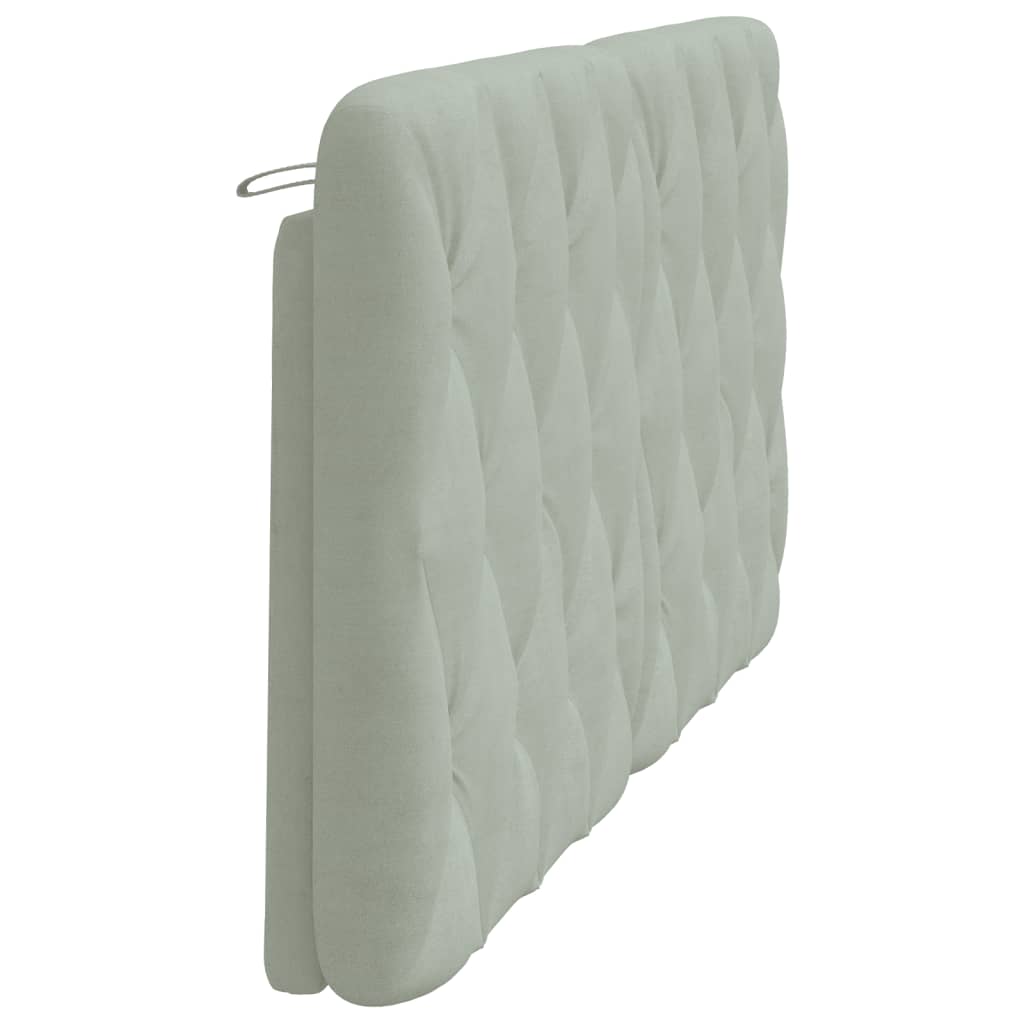 Hoofdbordkussen 160 cm fluweel lichtgrijs is nu te koop bij PeponiXL, paradijselijk wonen!