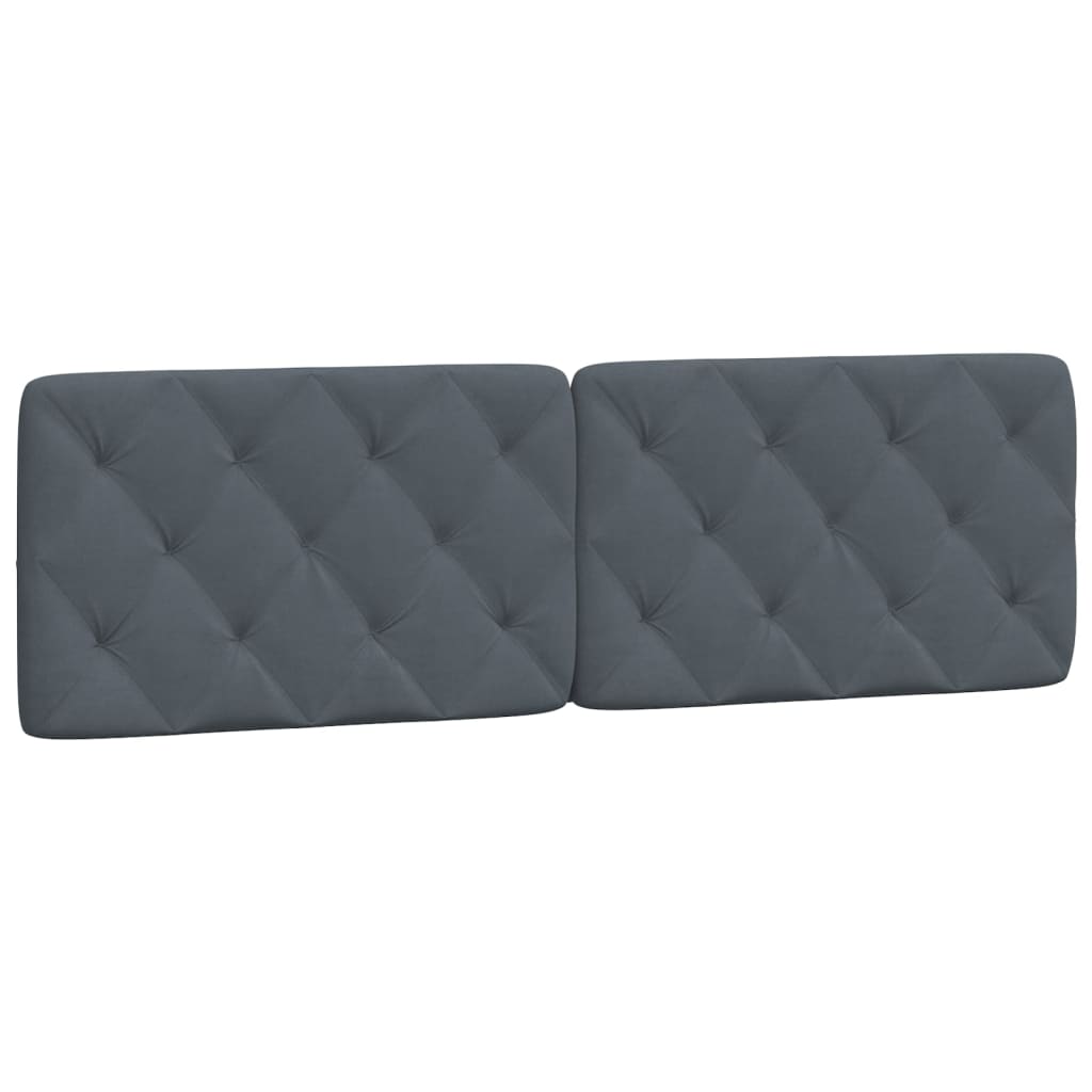 Hoofdbordkussen 160 cm fluweel donkergrijs is nu te koop bij PeponiXL, paradijselijk wonen!