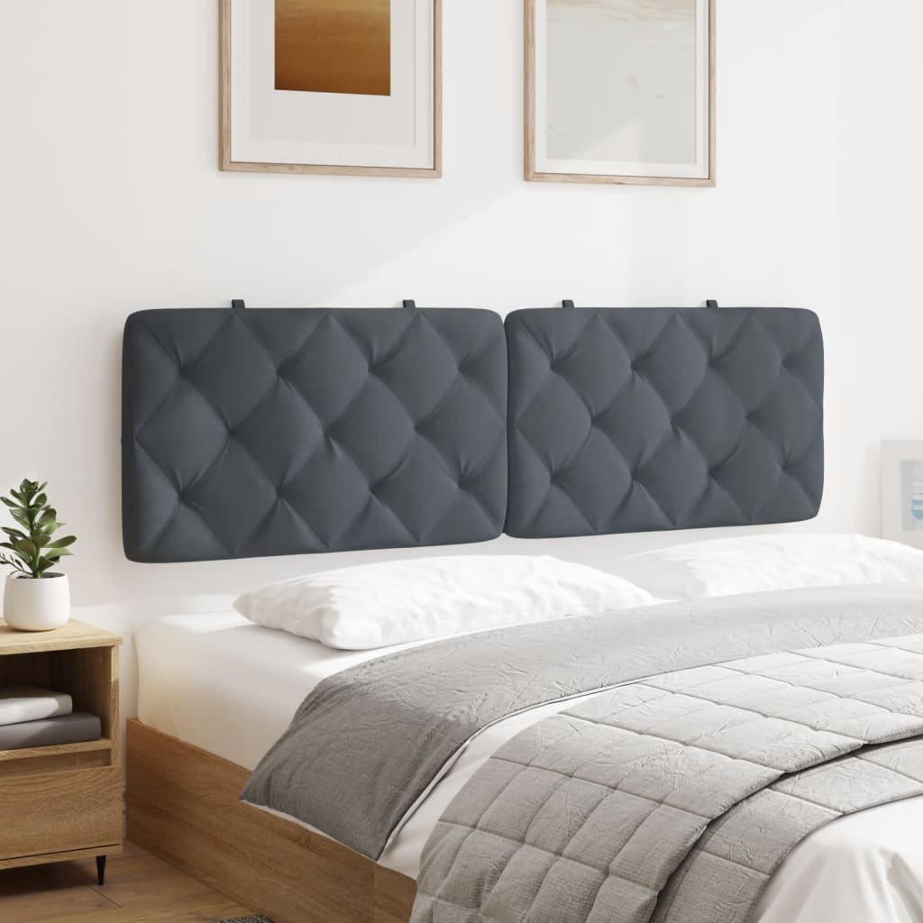 Hoofdbordkussen 160 cm fluweel donkergrijs is nu te koop bij PeponiXL, paradijselijk wonen!