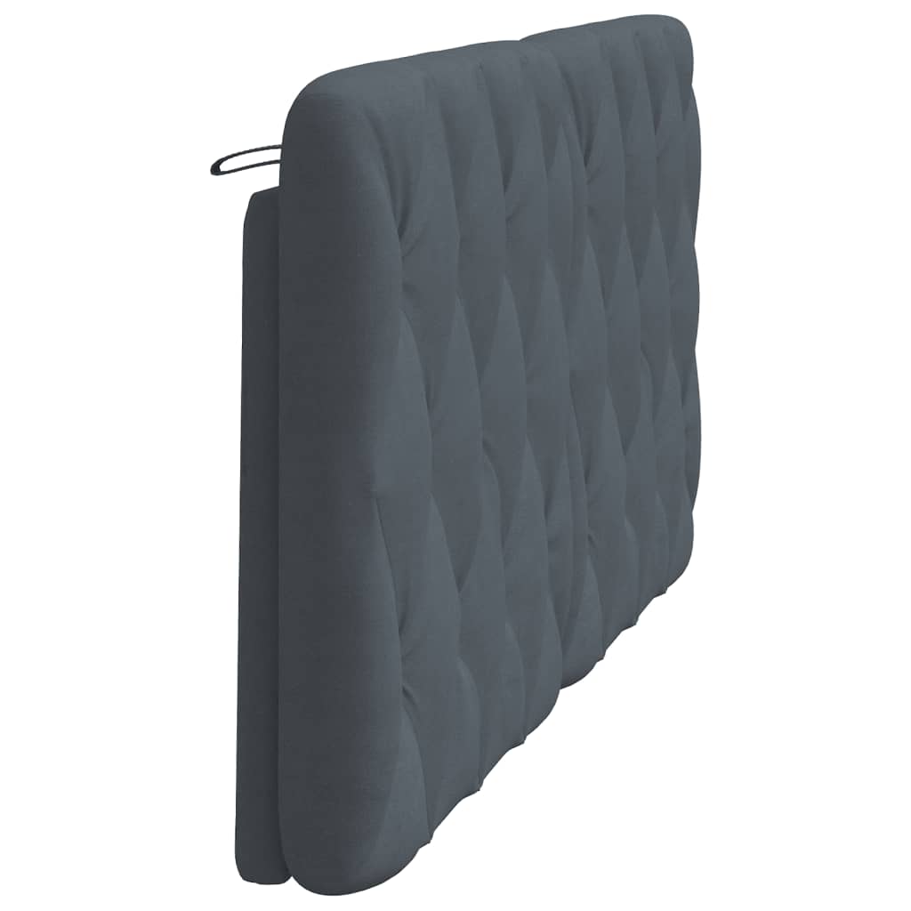 Hoofdbordkussen 160 cm fluweel donkergrijs is nu te koop bij PeponiXL, paradijselijk wonen!