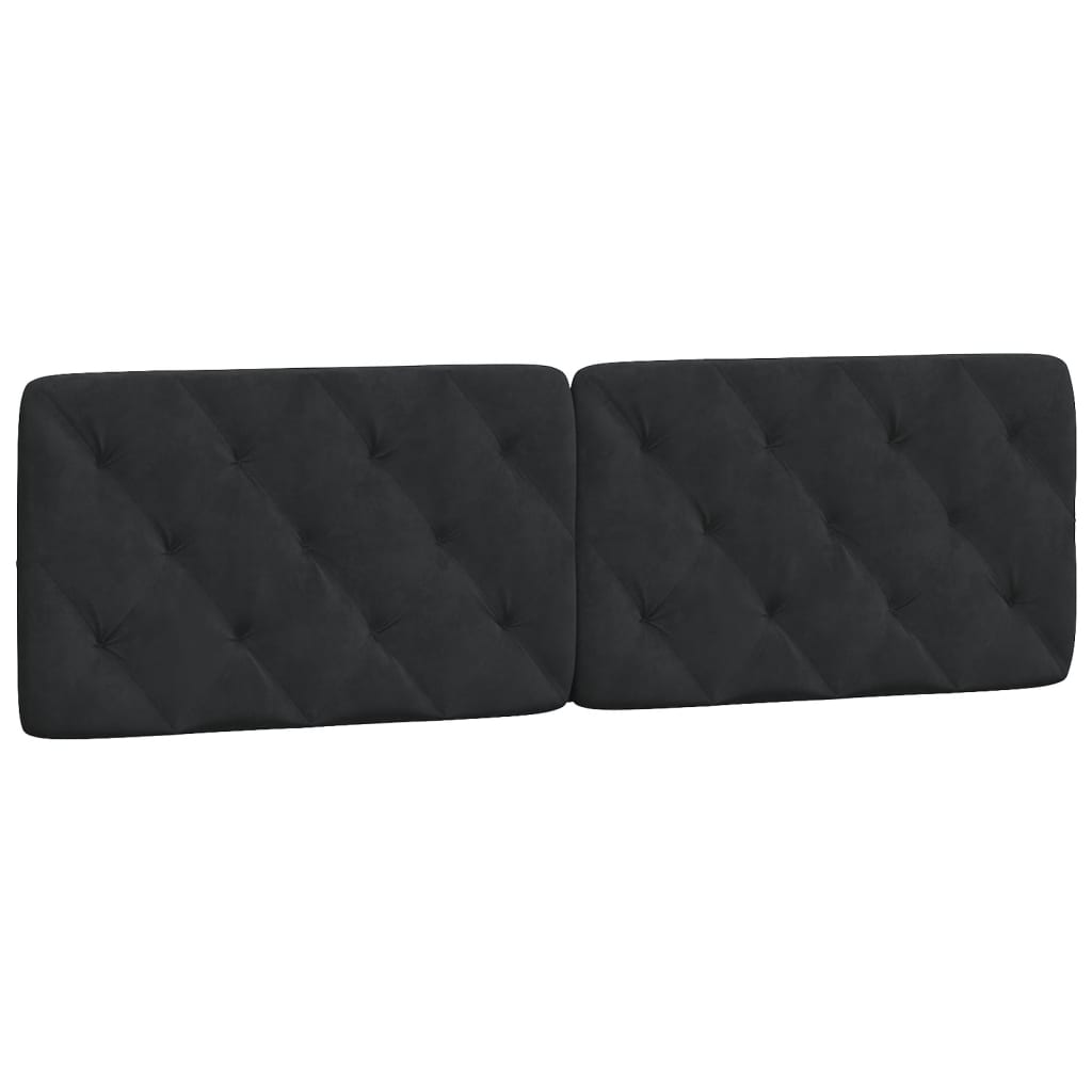 Hoofdbordkussen 160 cm fluweel zwart is nu te koop bij PeponiXL, paradijselijk wonen!