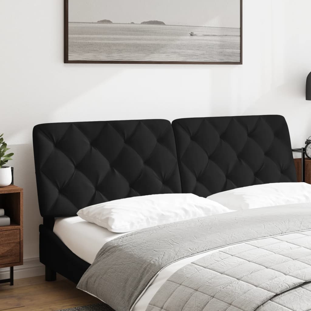 Hoofdbordkussen 160 cm fluweel zwart is nu te koop bij PeponiXL, paradijselijk wonen!