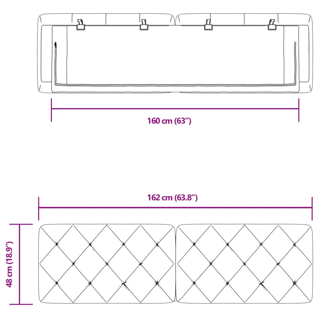 Hoofdbordkussen 160 cm fluweel zwart is nu te koop bij PeponiXL, paradijselijk wonen!