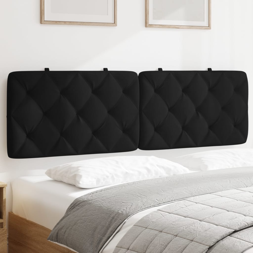 Hoofdbordkussen 160 cm fluweel zwart is nu te koop bij PeponiXL, paradijselijk wonen!