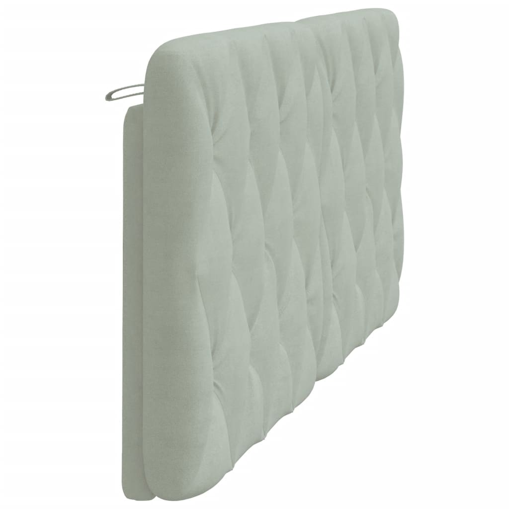 Hoofdbordkussen 180 cm fluweel lichtgrijs is nu te koop bij PeponiXL, paradijselijk wonen!