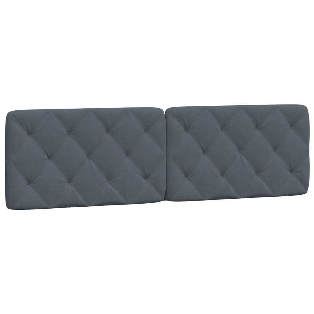 Hoofdbordkussen 180 cm fluweel donkergrijs is nu te koop bij PeponiXL, paradijselijk wonen!