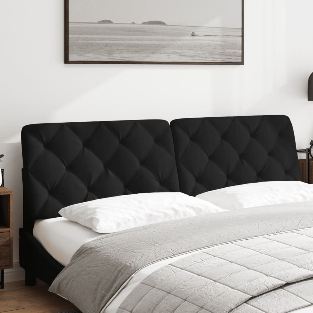 Hoofdbordkussen 180 cm fluweel zwart is nu te koop bij PeponiXL, paradijselijk wonen!