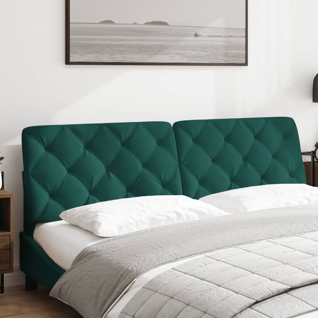 Hoofdbordkussen 180 cm fluweel donkergroen is nu te koop bij PeponiXL, paradijselijk wonen!