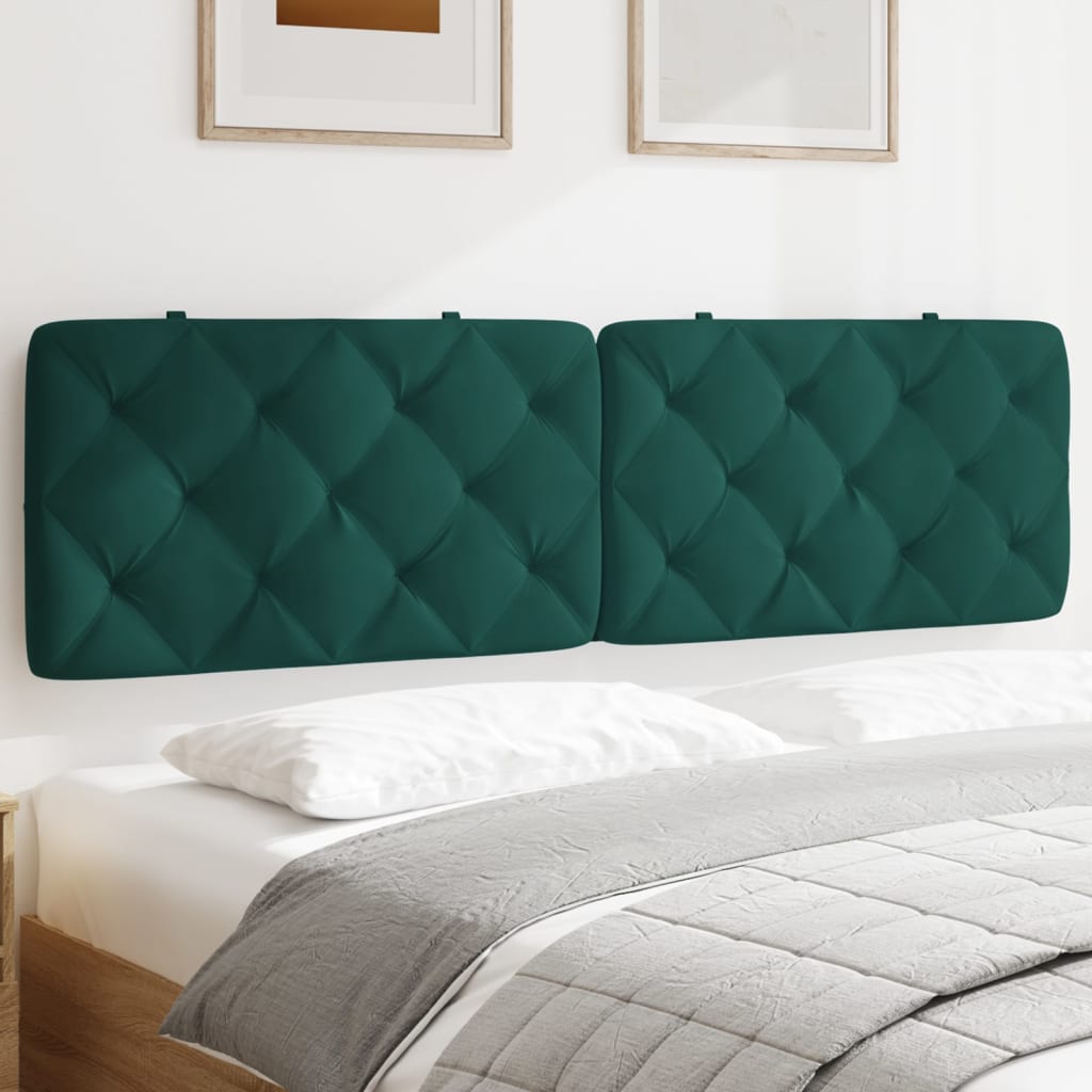 Hoofdbordkussen 180 cm fluweel donkergroen is nu te koop bij PeponiXL, paradijselijk wonen!