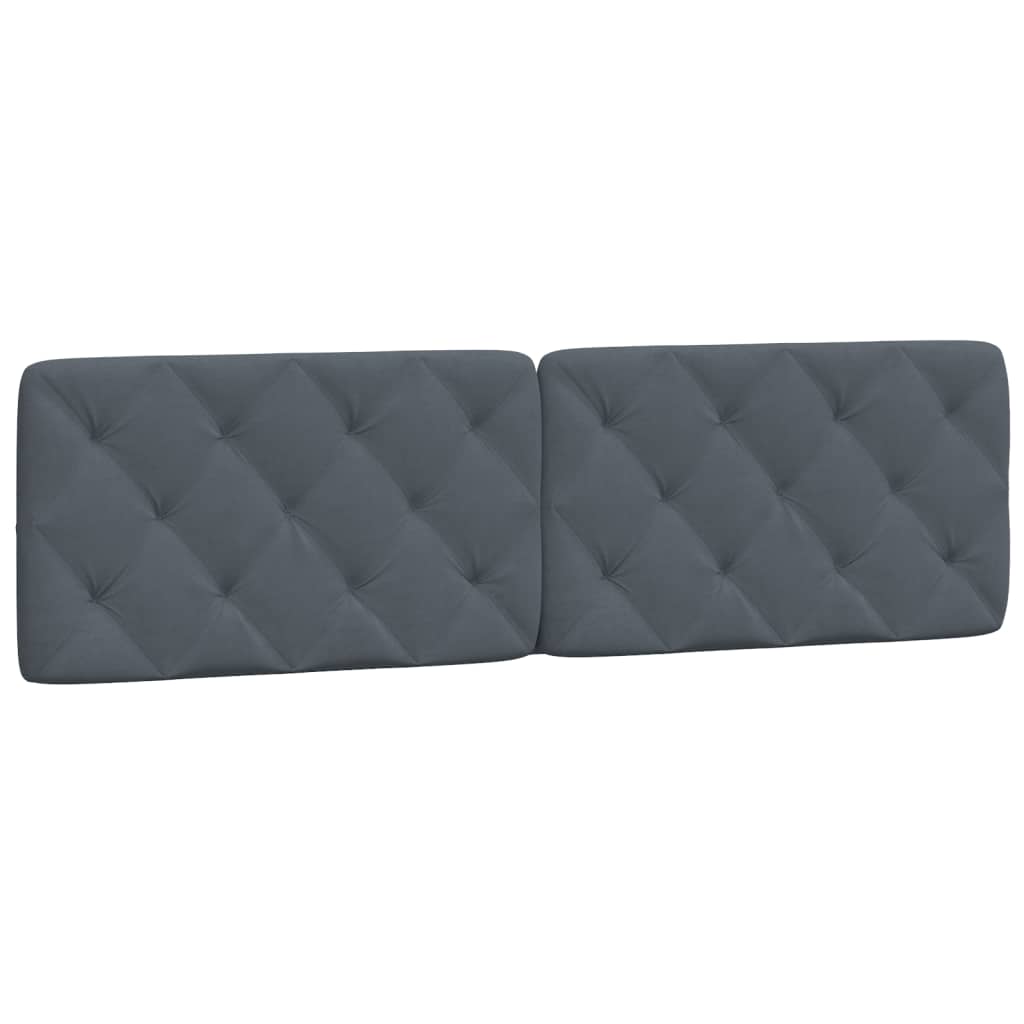 Hoofdbordkussen 183 cm fluweel donkergrijs is nu te koop bij PeponiXL, paradijselijk wonen!