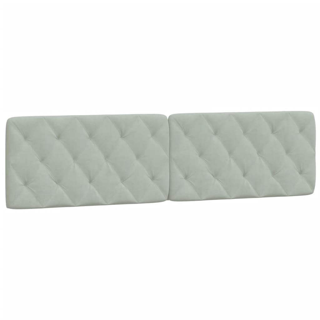 Hoofdbordkussen 200 cm velvet lichtgrijs is nu te koop bij PeponiXL, paradijselijk wonen!