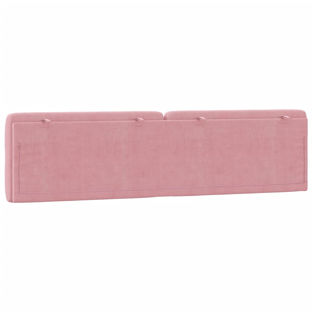 Hoofdbordkussen 200 cm fluweel roze is nu te koop bij PeponiXL, paradijselijk wonen!