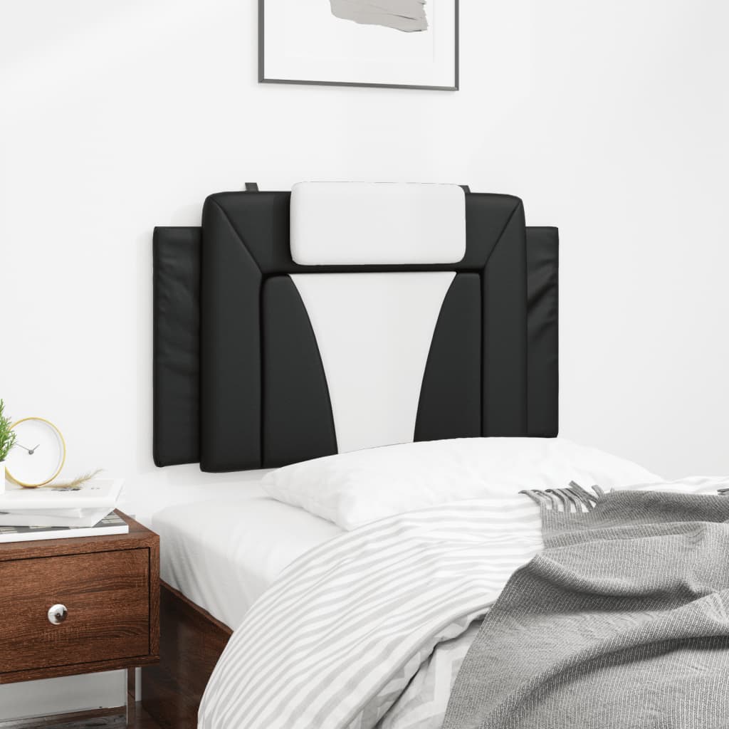 Hoofdbordkussen "Viana" 80 cm kunstleer zwart en wit is nu te koop bij PeponiXL, paradijselijk wonen!