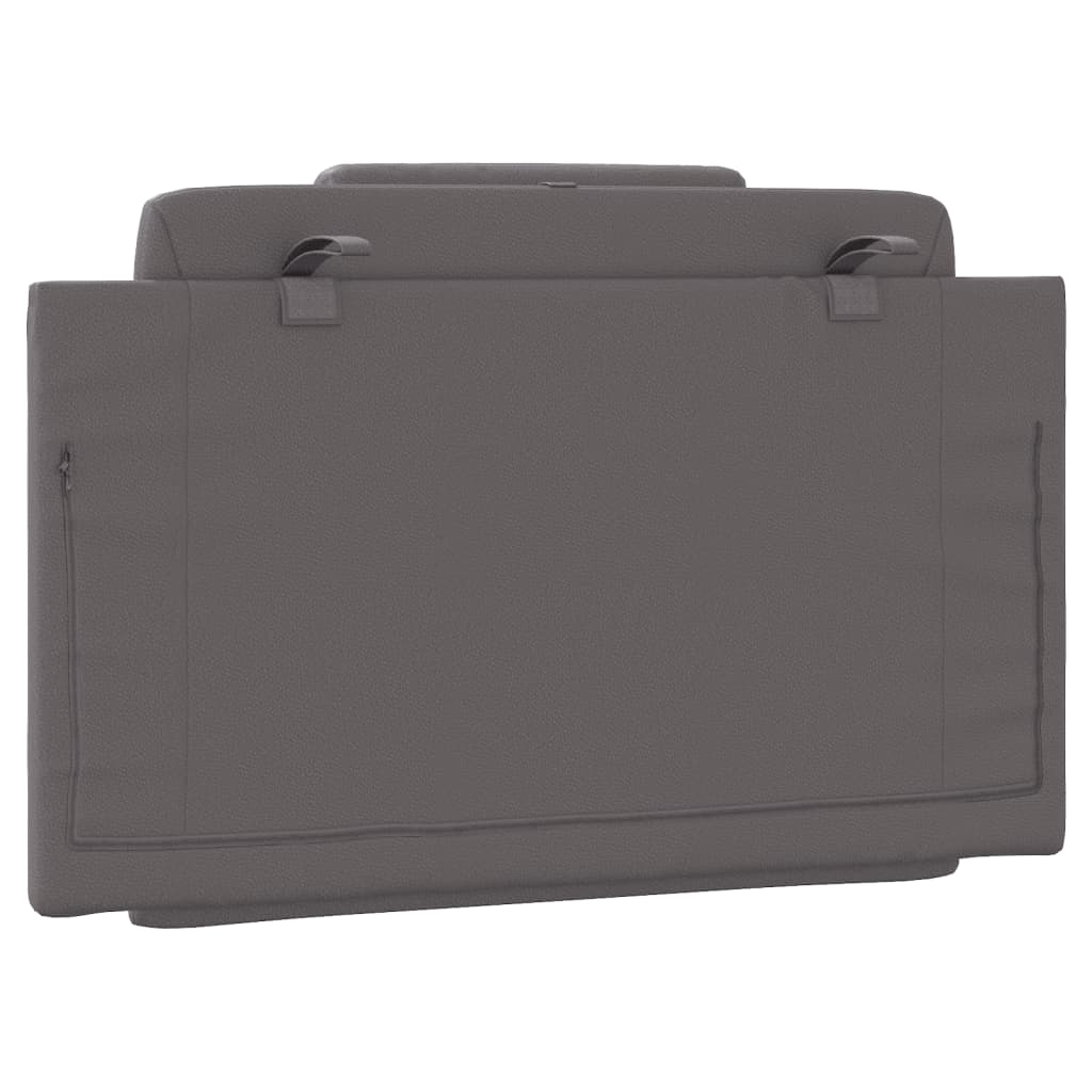 Hoofdbordkussen "Viana" 90 cm kunstleer grijs is nu te koop bij PeponiXL, paradijselijk wonen!